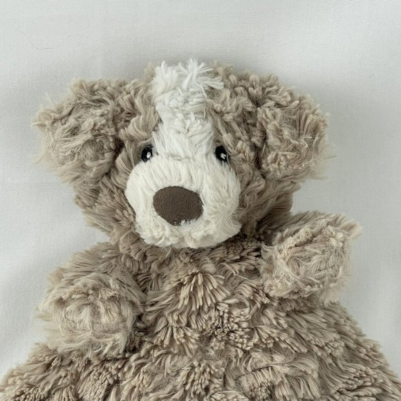 Mary Meyer Brown Puppy Dog Lovey 13" Baby Security Blanket Satin Trim & Back - Picture 2 of 6